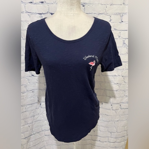 Old Navy Flamingo Weekend Mode Short Sleeve Size S Blue - Picture 1 of 7